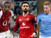 19助，B费距亨利和德布劳内的单赛季英超助攻纪录仅差1次