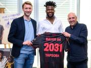 官方：勒沃库森与中后卫塔普索巴续约至2031年