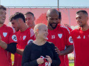 塞维利亚后卫马尔康妻子战胜癌症后造访球队，获全队暖心鼓励