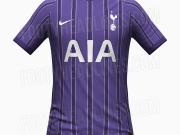 热刺下赛季二客球衣曝光：深紫色调，点缀竖向条纹设计