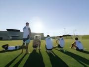 TyC: Argentina's substitutes train, while the starters get a rest.