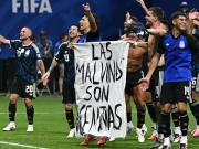 Friction continues, with British media criticizing Argentina for using "dirty tricks" and protesting the Falklands banner after the match.