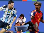 Photographer: Messi was very reserved when bathing Yamal, completely unsure of where to begin.