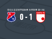 圣菲独立1-0麦德林独立，维克托-莫雷诺绝杀