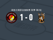 艾贝斯费特联1-0福克斯通，伦农-皮克一击制胜