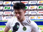 王钰栋：我们在上半场表现不错，下半场比较被动