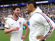 Rice and Saliba had a short chat after the game, discussing next season and laughing and joking.