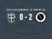 博勒姆伍德2-0萨顿联，Chris Bush破门，卡什曼锦上添花