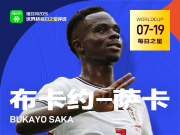 Dongqiudi's World Cup Star of July 19th: Bukayo Saka