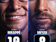 FIFA官方发布金靴之争海报，姆巴佩10球vs梅西8球