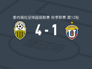 塔奇拉竞技4-1大胜委内瑞拉中央大学，阿达莫梅开二度，波列罗破门