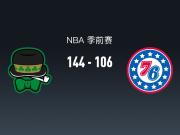 NBA战报：凯尔特人144-106狂胜 76人，普里查德25+4+7