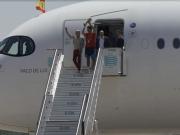 In a moment of glory, the Spanish team landed their plane home, and Rodri lifted the trophy and led the entire team in a group photo.