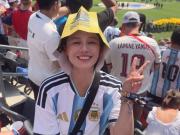 演员马思纯现场看世界杯决赛：终究是人生，太阳落山新旧交替