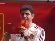 The host introduced Pino: People used to call him Cristiano Ronaldo, but he's a World Cup champion.