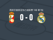 阿尔卡拉0-0皇家马德里C队，双方鏖战90分钟未分胜负