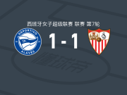 阿拉维斯女足1-1塞维利亚女足，罗萨-马克斯破僵，艾诺阿-瓜利亚尔扳平比分