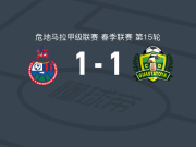 穆尼斯帕尔1-1瓜斯塔托亚，何塞-梅纳破僵，卡洛斯-阿尔瓦拉多扳平