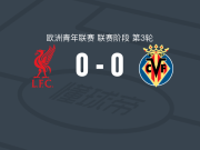 利物浦U19 0-0比利亚雷亚尔U19，平分秋色