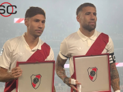 In tribute, River Plate awarded Otamendi and Montiel commemorative medals for their participation in the World Cup.