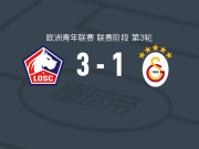 里尔U19 3-1加拉塔萨雷U19，布萨迪亚双响，伊斯梅尔-卡马拉破门