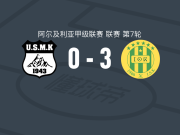 卡比利亚3-0大胜USM罕西拉，马苏迪双响，拉卢-阿赫里卜破门