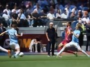半场战报：罗马1-0拉齐奥，曼奇尼头球破门，富拉内托救险