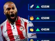 英超射手榜第2，德转预热伊戈尔-蒂亚戈身价：最高涨至5500万