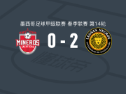 瓜达拉哈拉大学2-0萨卡特卡斯，路易斯-拉索建功，霍埃尔-佩雷斯锁定胜局