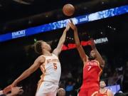 火箭121-114老鹰取得三连胜，杜兰特22+4，申京17+10+7
