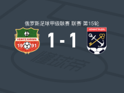 下卡姆斯克1-1列宁格勒达，阿列伊尼科夫先拔头筹，德米特里-尼基京扳平