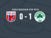 帕纳辛奈科斯1-0沃洛斯，德瑟斯一击制胜