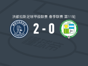 莫塔瓜2-0胡蒂卡尔帕取洪都甲3连胜，阿龙-巴里奥斯建功，霍尔丹-加西亚锦上添花