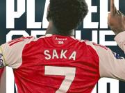 打入全场唯一进球，萨卡当选与布莱顿一役阿森纳队内最佳球员