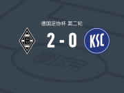 门兴格拉德巴赫2-0卡尔斯鲁厄，哈克破门，卢卡斯-乌尔里希锁定胜局
