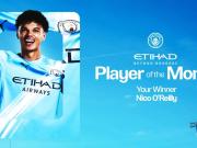 7场3球，后卫尼科-奥赖利当选曼城2月最佳球员