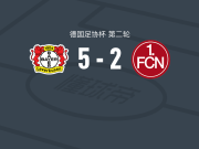 勒沃库森5-2大胜纽伦堡，塔普索巴梅开二度，希克点射破门