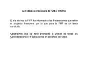 Mexican Football Federation: We are aware that FIFA has withdrawn the FFE project; for us, this matter is now closed.