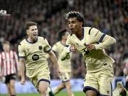 14球，亚马尔是本世纪为巴萨单赛季西甲进球第三多的本土球员