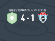 乌赫尔斯基4-1大胜维特科维斯，Dalyn Cervinka建功，奇瓦什奇破门