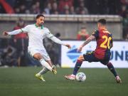 热那亚2-1罗马，梅西亚斯点射，维蒂尼亚破门