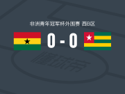 加纳U20 0-0多哥U20，两队破门乏术