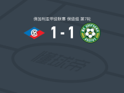 索菲亚塞普泰姆夫里1-1多布鲁扎1919，Martin Hristov先拔头筹，特里福诺夫救主