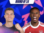 阿森纳从未在欧冠淘汰赛淘汰过德国球队，此前5次均输给拜仁