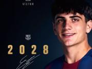 官方：巴萨与B队18岁后卫吉列姆-维克托续约至2028年