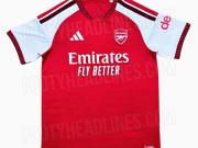 阿森纳下赛季球衣曝光：设计理念为“更深的红”，领口为闪电纹