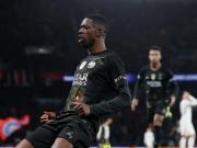  3球3助，登贝莱欧冠淘汰赛近6次对阵英格兰球队均有进球或助攻