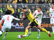 半场：多特1-0奥格斯堡，阿德耶米破门+中门框，达门神扑