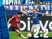 比赛结束沙尔克 2-2 汉诺威哲科红牌，球队被补...