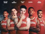 英超六个球队组成篮球队，来看看各队的先发五虎：